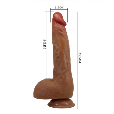 Realistyczny wibrator Beautiful Wilks 25 cm z funkcjami wibracji, rotacji i pchania - 8