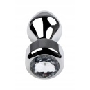 Korek analny Metal by TOYFA z kryształkiem w podstawie, długość 9,5 cm, średnica maks. 3,5 cm, masa 130 g - 1