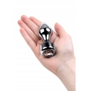 Korek analny Metal by TOYFA z kryształkiem w podstawie, długość 9,5 cm, średnica maks. 3,5 cm, masa 130 g - 2