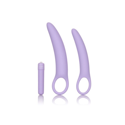 Dilatory waginalne Isabelle – zestaw 2 dilatorów z wibratorem, silikon medyczny, do 14 cm - 1