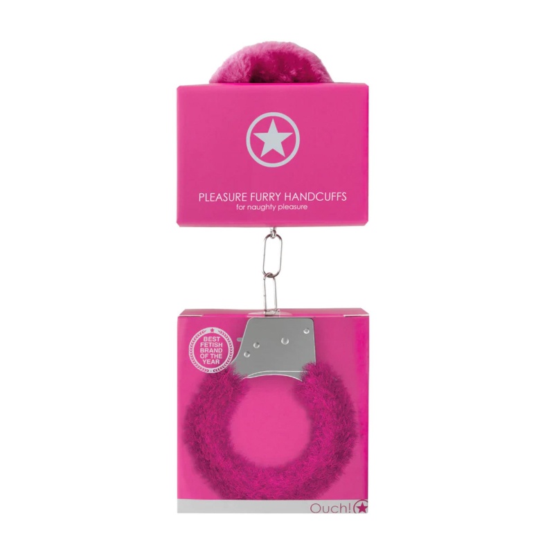 Pleasure Handcuffs Furry Pink - 2