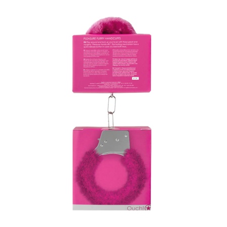 Pleasure Handcuffs Furry Pink - 3