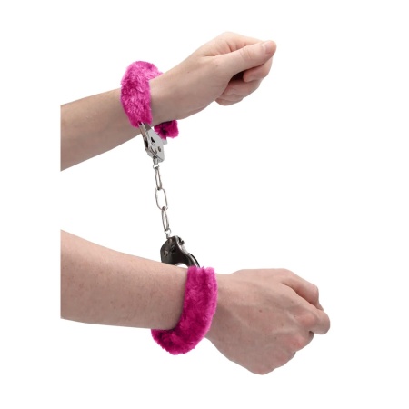 Pleasure Handcuffs Furry Pink - 8