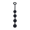 Round Silicone Anal Balls - M - 30mm - Black - 1