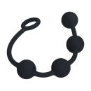 Round Silicone Anal Balls - M - 30mm - Black - 4