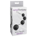 Kulki analne Deluxe Vibro Balls Black – 4 kule z ruchomymi obciążnikami, średnica 3,2 cm, długość 40 cm - 1