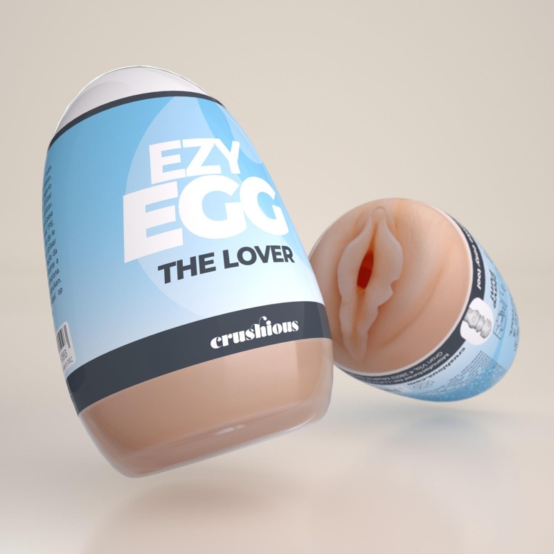 Masturbator manualny Ezy Egg The Lover z wnętrzem stymulującym TPE, 8,7 × 5,6 cm - 9