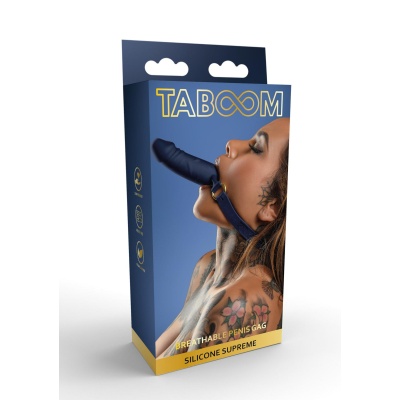 Silicone Breathable Penis Gag Blue - 1 2