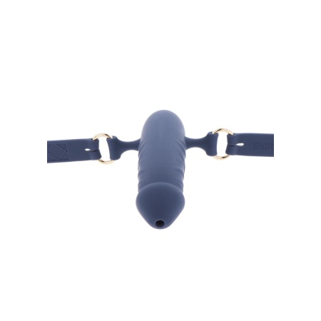 Silicone Breathable Penis Gag Blue - 7