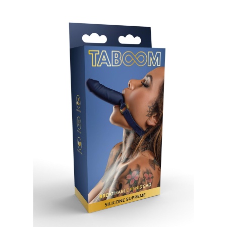Silicone Breathable Penis Gag Blue - 9