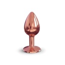 Korek analny Diamond Aluminium Plug S Marc Dorcel - polerowany stop aluminium przewodzący temperaturę, dł. 7,1 cm, Ø 2,7-3,2 cm - 1