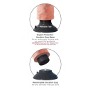 King Cock 10" Vibrating Cock with Balls – wibrator z wyginanym rdzeniem, jądrami i przyssawką, 20,5 cm - 5