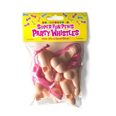 Super Fun Penis Party Whistles, 6pk - 1
