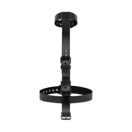 Bedroom Fantasies - Collar with WristCuffs Body Restraint Set Black - 5