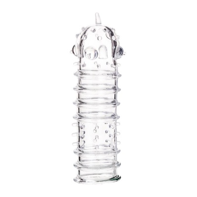 Nakładka na penisa Penis Sleeve TPR, przezroczysta, 15,3 cm - 1 2