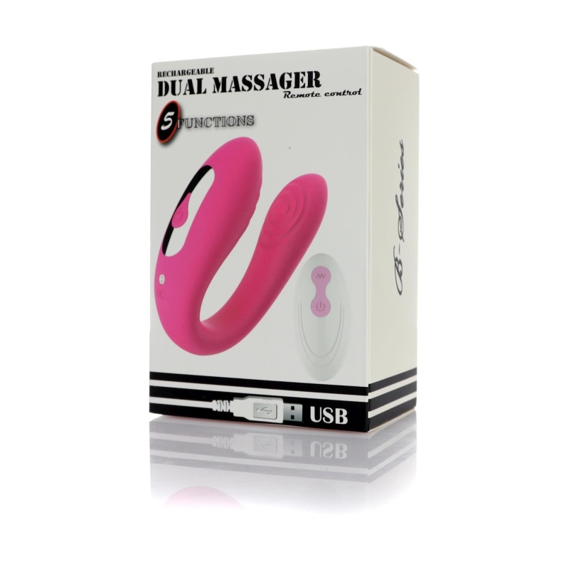 Wibrator podwójny Dual USB – różowy - 10
