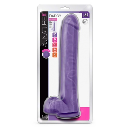 Dildo Bold Daddy 14-calowy w kolorze fioletowym - SENSA FEEL Dual Density, 35,5 cm, z przyssawką - 1