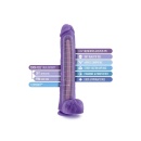 Dildo Bold Daddy 14-calowy w kolorze fioletowym - SENSA FEEL Dual Density, 35,5 cm, z przyssawką - 4