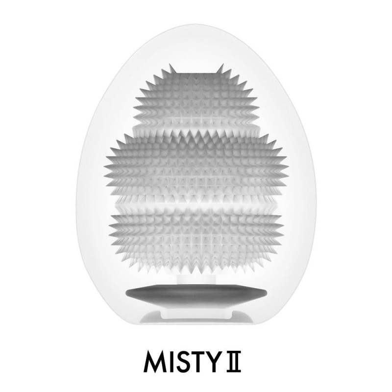 Masturbator Tenga Egg Misty II Stronger - gęsta tekstura wypustek TPE, wysokość 6,35 cm, rozciągliwość do ok. 30 cm - 4
