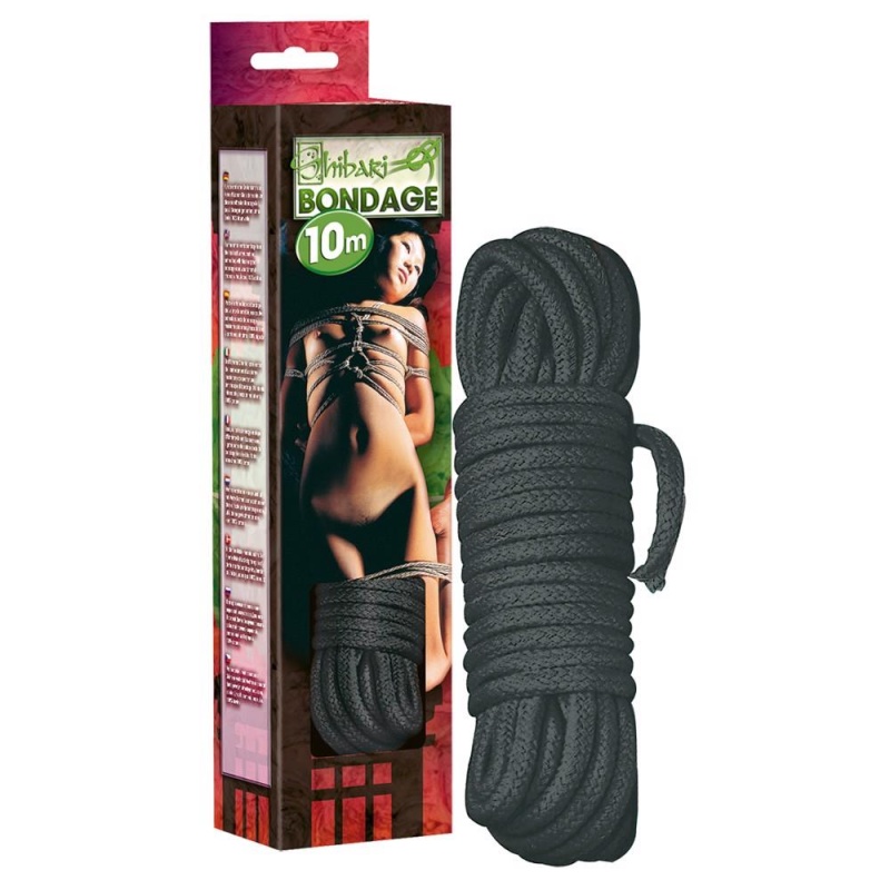 Bondage rope 10 m black - 3