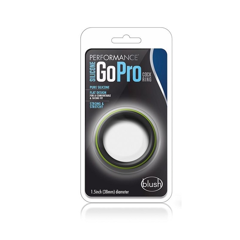Pierścień Erekcyjny Performance Silicone Go Pro - Płaska Konstrukcja No-Slip, Średnica Wewnętrzna 3,8 cm - 1