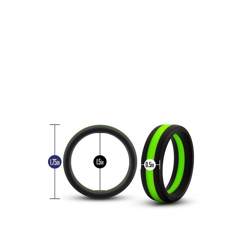 Pierścień Erekcyjny Performance Silicone Go Pro - Płaska Konstrukcja No-Slip, Średnica Wewnętrzna 3,8 cm - 4