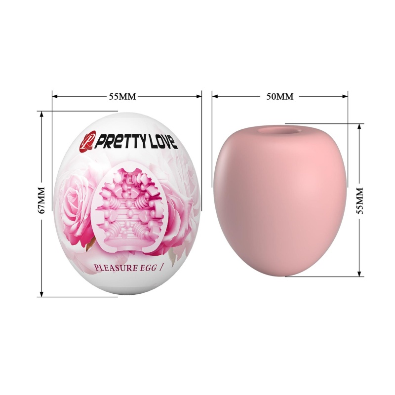 Masturbator ręczny Pleasure Egg I - elastyczny, teksturowany, TPR/ABS - 8