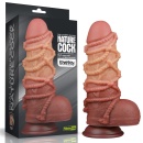 Dildo realistyczne Cock with Rope 24 cm silikon platynowy z przyssawką - 1