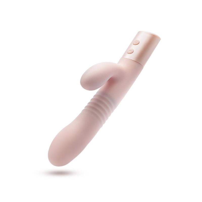 Wibrator Blush Fraya Pink - stymulator dual z ruchem posuwisto-zwrotnym, długość całkowita 24,1 cm, długość insercyjna 13,3 cm - 5
