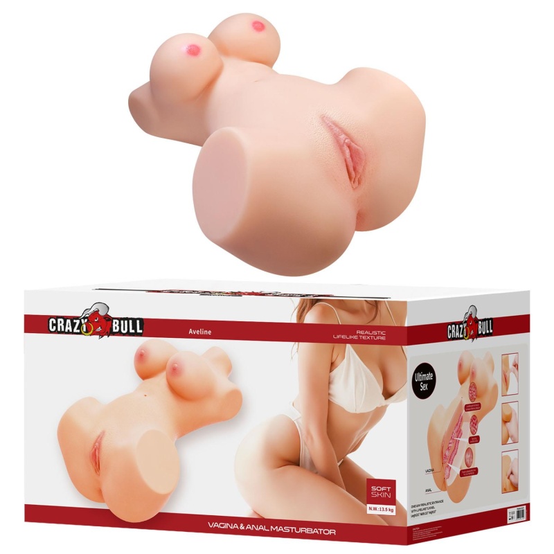 Tors masturbacyjny Aveline z dwoma kanałami - 52 × 35 × 25,4 cm - 1