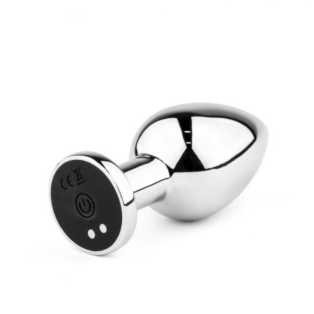 Metal Butt Plug L Vibrator USB - Remote Control - 4