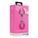 Furry Metal Hand Cuffs - Pink - 2