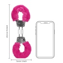 Furry Metal Hand Cuffs - Pink - 8