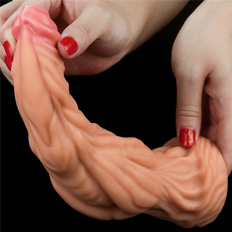 Dildo Nature Cock 9,5" (24 cm) z Silikonu Platynowego - Przyssawka - 1