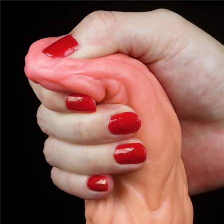 Dildo Nature Cock 9,5" (24 cm) z Silikonu Platynowego - Przyssawka - 4