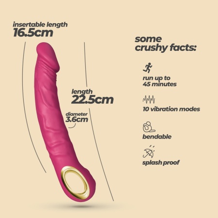 Wibrator Magnus Bend elastyczny 22,5 cm różowy - 7