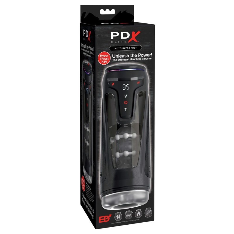 Masturbator Moto-Bator Pro – automatyczny masaż posuwisty, wibracje i podgrzewanie, 26,5 cm - 1