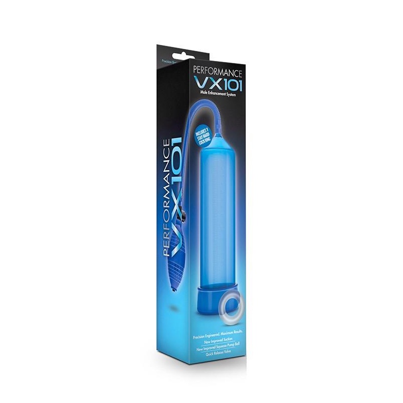 Pompka do penisa VX101 - ręczna pompa próżniowa z gruszką tłoczącą i zaworem szybkiego upustu, cylinder z poliwęglanu 24,1 cm - 1