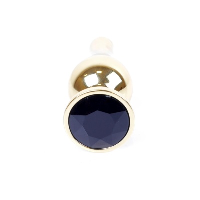 MyLove Toys - Jewellery Gold BUTT PLUG- Black - 1