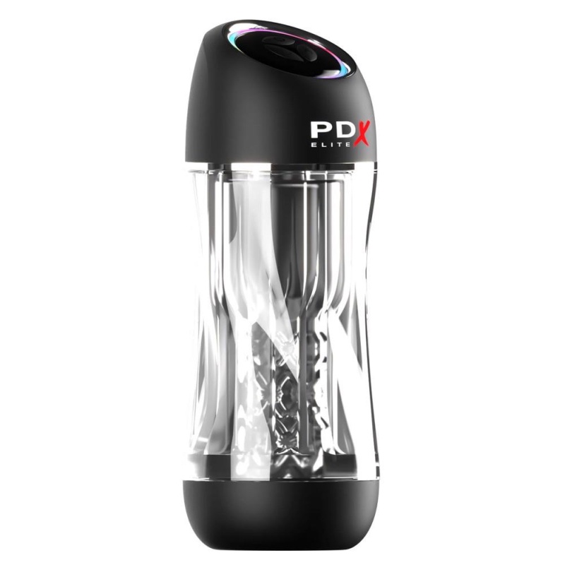 PDX Elite ViewTube Pro – automatyczny masturbator z wibracjami i funkcją ssania, długość 23 cm - 3
