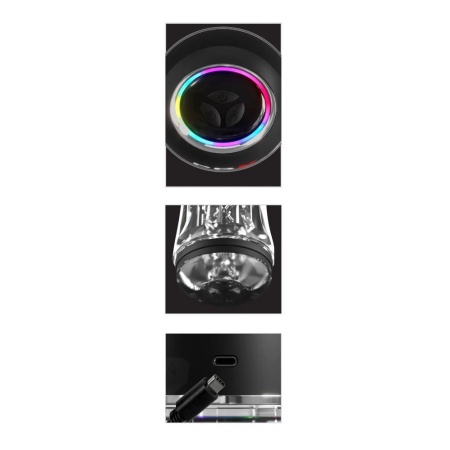 PDX Elite ViewTube Pro – automatyczny masturbator z wibracjami i funkcją ssania, długość 23 cm - 4