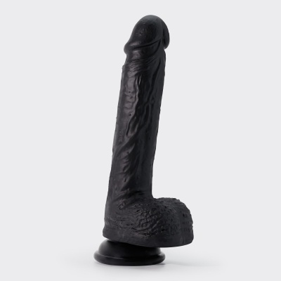 Dildo silikonowe Inviktus 8 22 cm czarny - 1