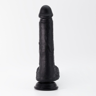 Dildo silikonowe Inviktus 8 22 cm czarny - 1 2