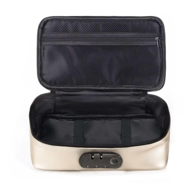 Pudełko do przechowywania gadżetów erotycznych Discreet Box Luxury Gold z zamkiem szyfrowym i podwójnym suwakiem, 27 x 16 x 7,62 - 1 2
