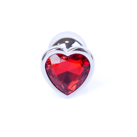 Plug-Jewellery Silver  Heart PLUG- Red - 2