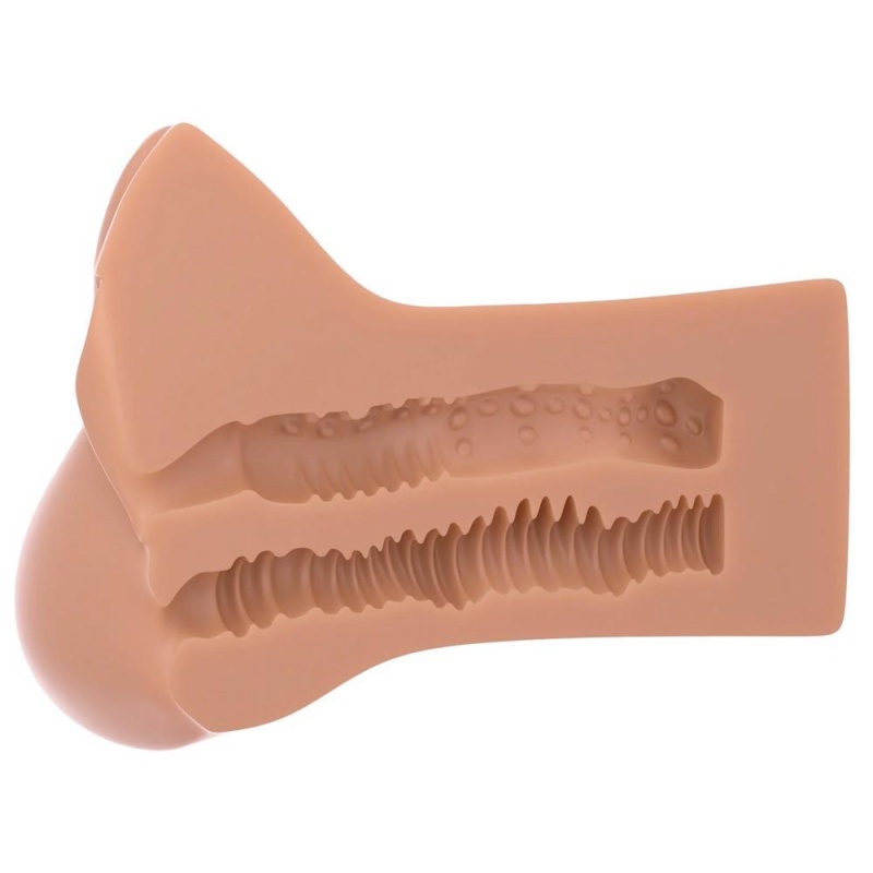 PDX Plus Pick Your Pleasure XL Stroker – dwukanałowy masturbator manualny z efektem ssania i regulacją ucisku, 22,9 cm - 4