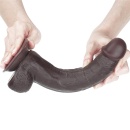 LoveToy Dildo Sliding Skin Dual Layer 22,9 cm Czarny - 3