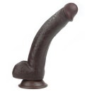 LoveToy Dildo Sliding Skin Dual Layer 22,9 cm Czarny - 4
