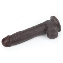 LoveToy Dildo Sliding Skin Dual Layer 22,9 cm Czarny - 5