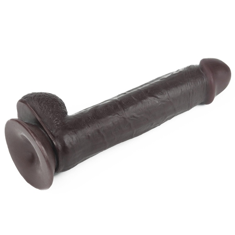 LoveToy Dildo Sliding Skin Dual Layer 22,9 cm Czarny - 6